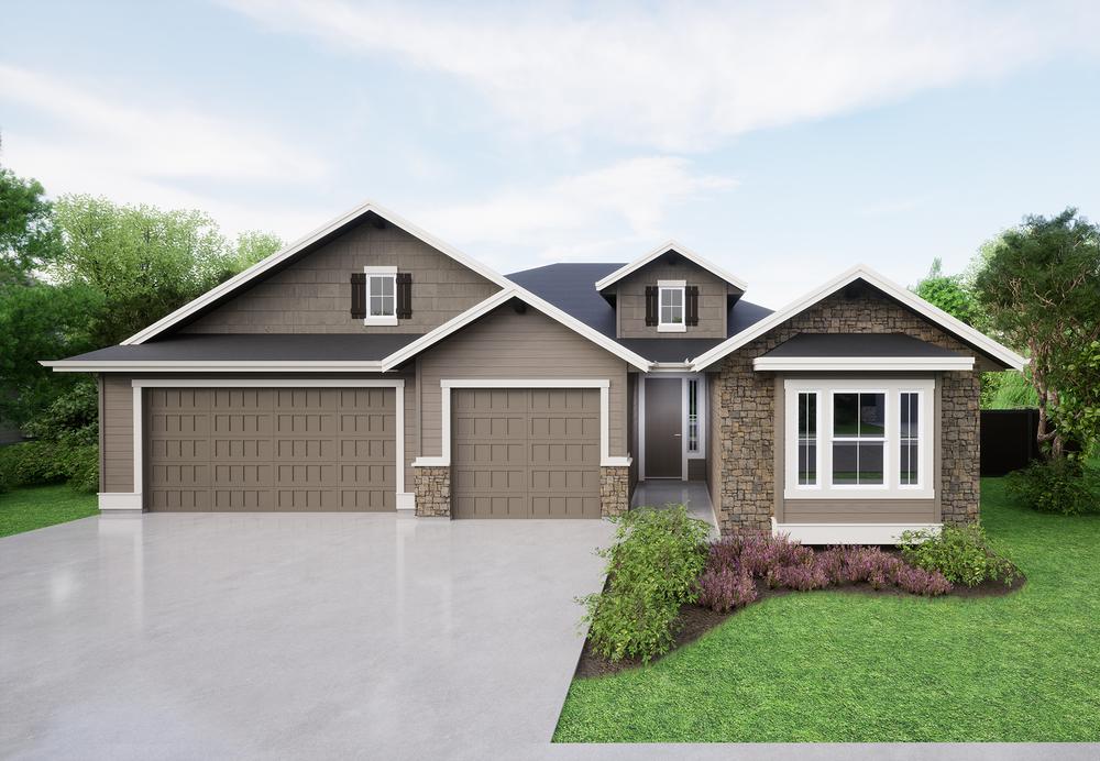 B - Craftsman. 4br New Home in Meridian, ID