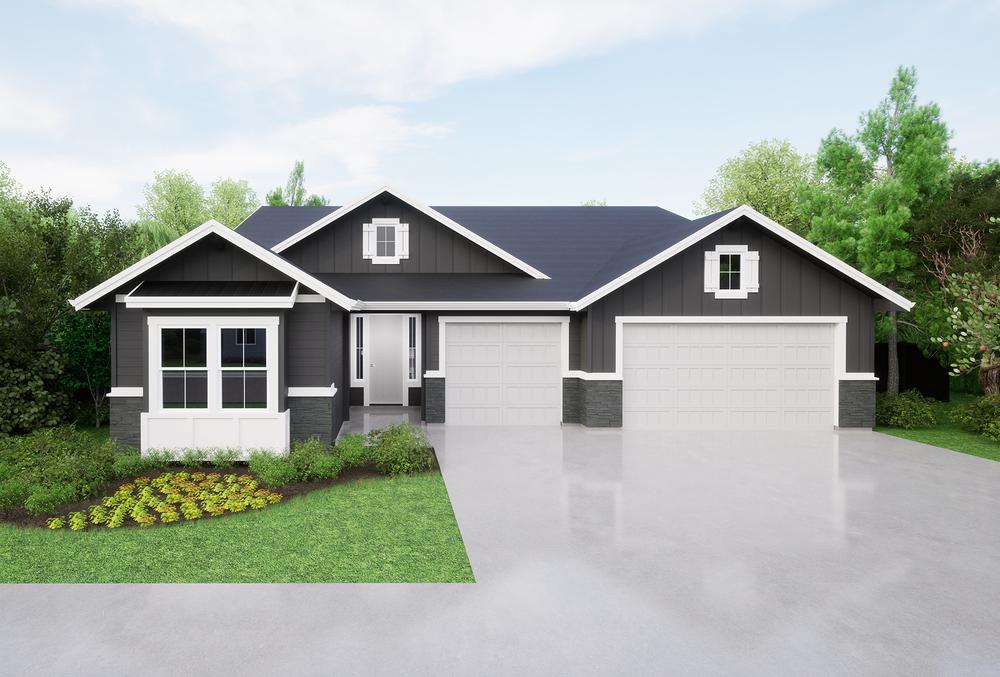 B - Craftsman. 2,300sf New Home in Eagle, ID