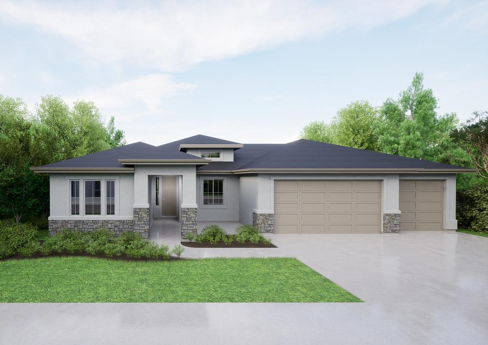 A - Contemporary. Davenport New Home in Meridian, ID