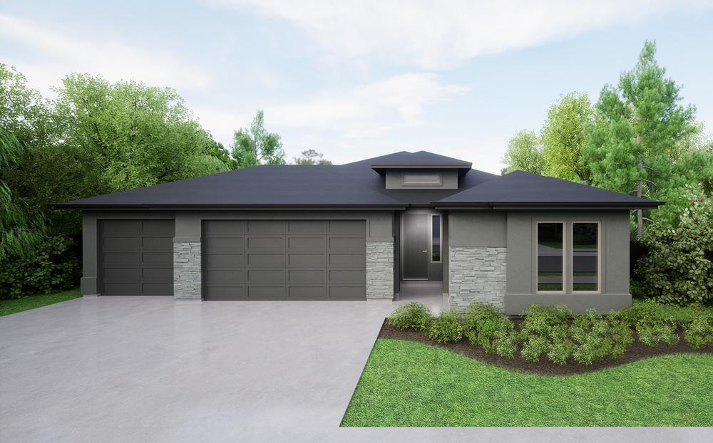 A - Contemporary. Lisbon New Home in Eagle, ID